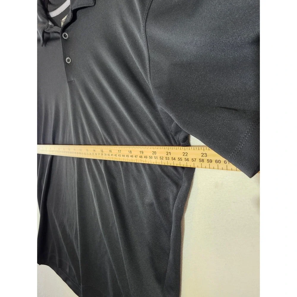 Nike Golf Mens Dri-FIT Black Polo Shirt Short Sleeve GAF Logo Large